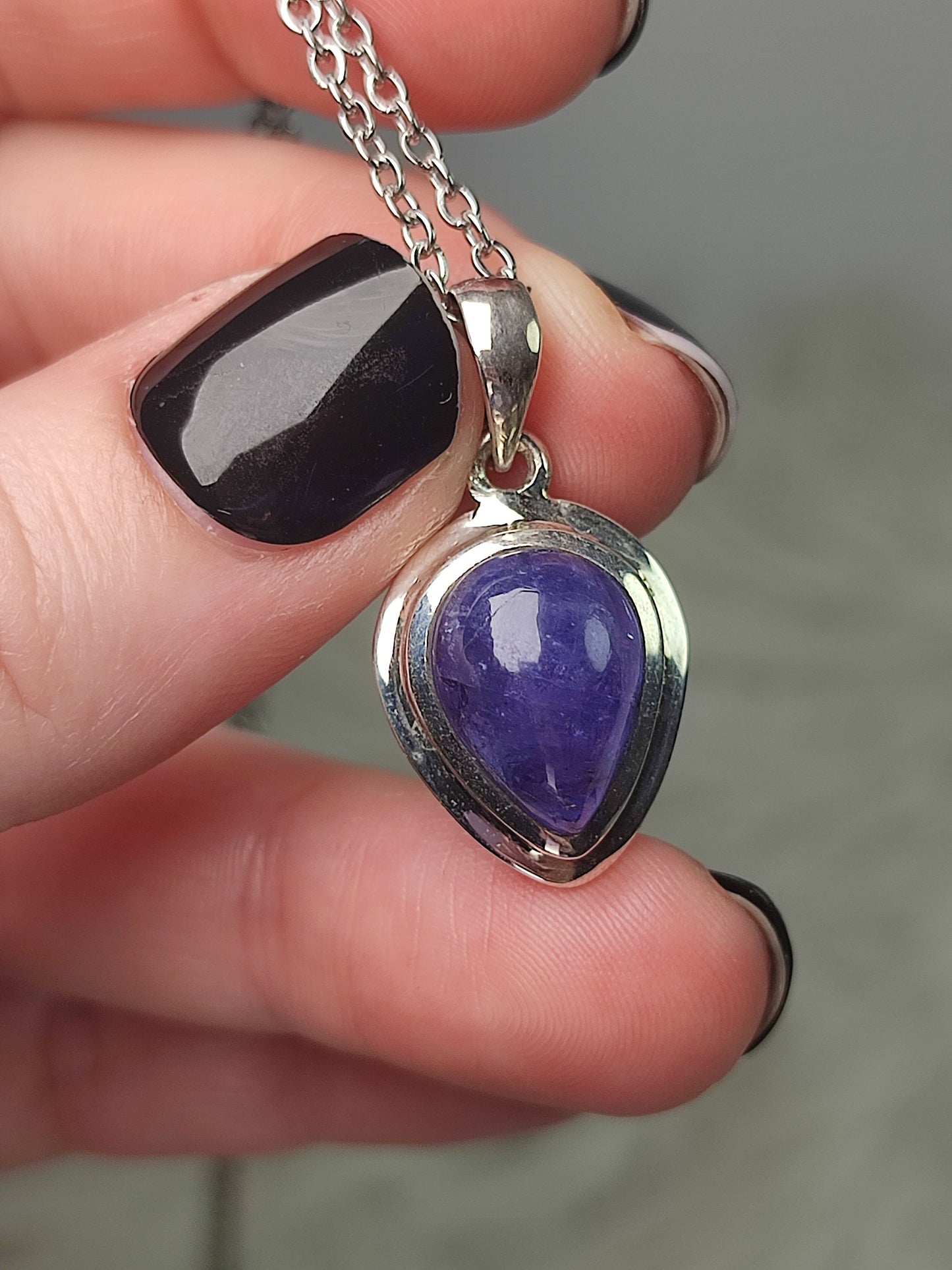 Colgante plata 925 y tanzanita