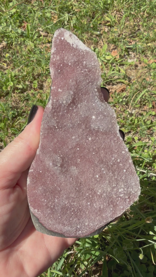 Espécimen calcedonia rosa 504 gr - Calidad AAA