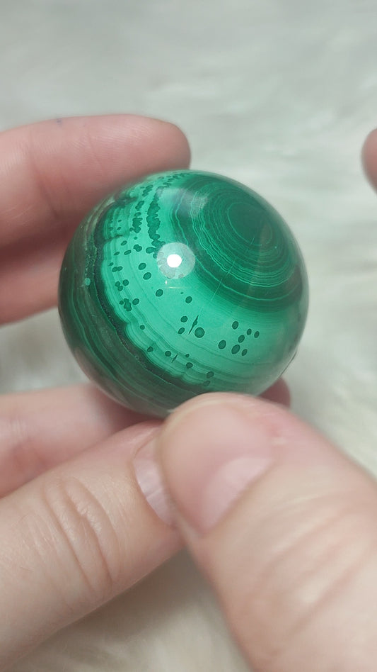 Esfera de malaquita extra n° 9 - video