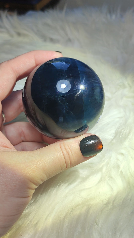 Esfera fluorita azul de alta calidad n° 84