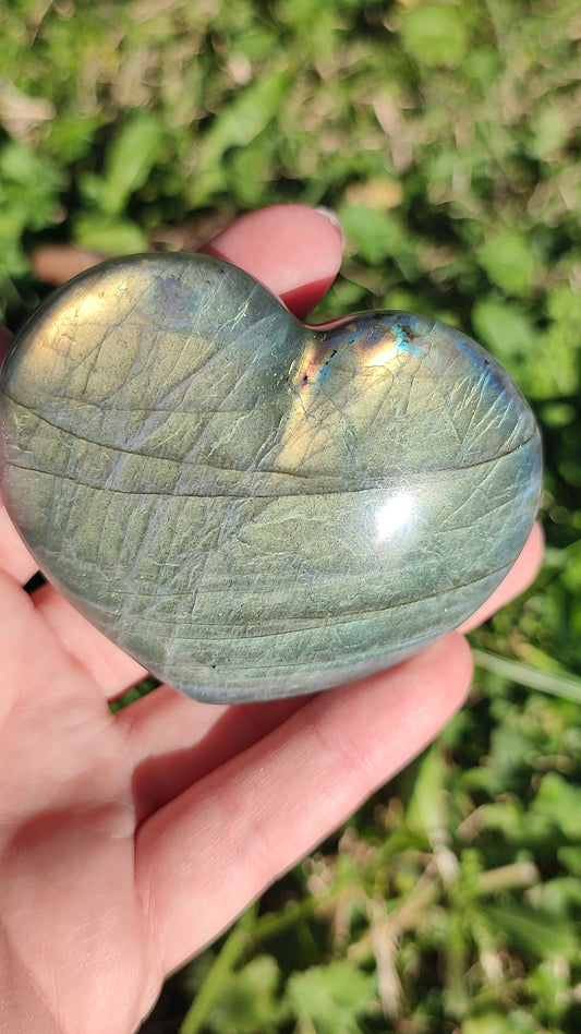 Corazón Labradorita multicolor 167 gramos - VIDEO