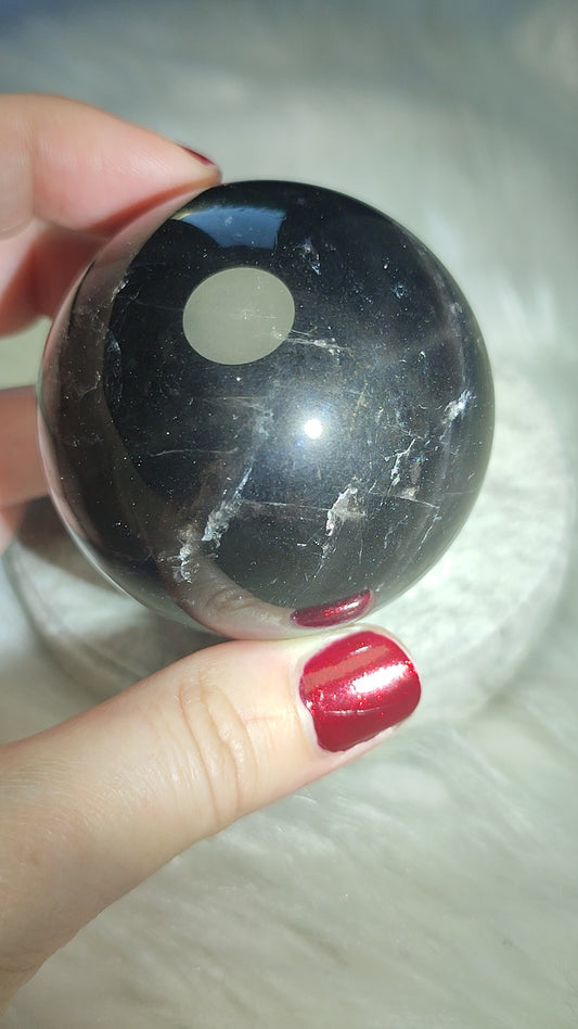Esfera cuarzo negro con star 269 gramos -  ver vídeo
