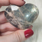 Corazón piedra luna negra latticce - Alta calidad