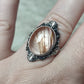 Anillo bisutería ajustable con cuarzo rutilo cobre - ver descripción