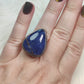 Anillo baño de plata y sodalita