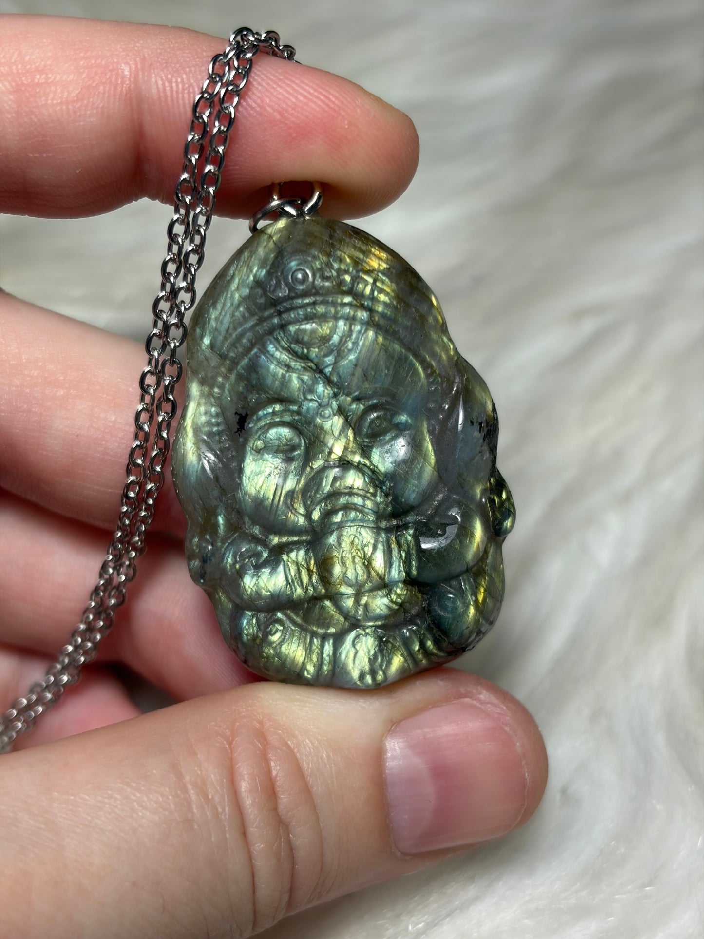 Collar Labradorita Ganesha - Ganesh n°247