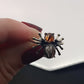 Anillo plata de ley 925 con cuarzo rutilo cobre n° 46