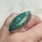 Anillo baño de plata y crisocola