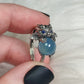 Anillo plata de ley 925 con aguamarina - Dragón bebé 305
