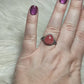 Anillo plata 925 con rodocrosita AAA - ajustable número 33