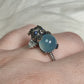 Anillo plata de ley 925 con aguamarina - Dragón bebé 305