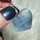Collar fluorita azul - corazón 105