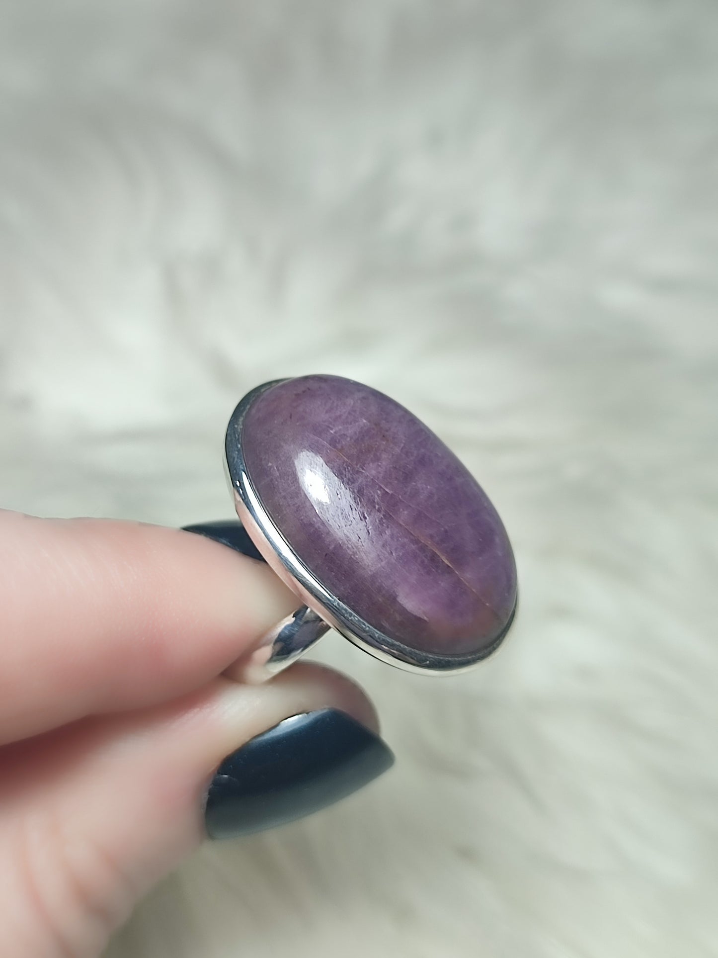 Anillo plata 925 con rubí natural de calidad - ajustable n° 25