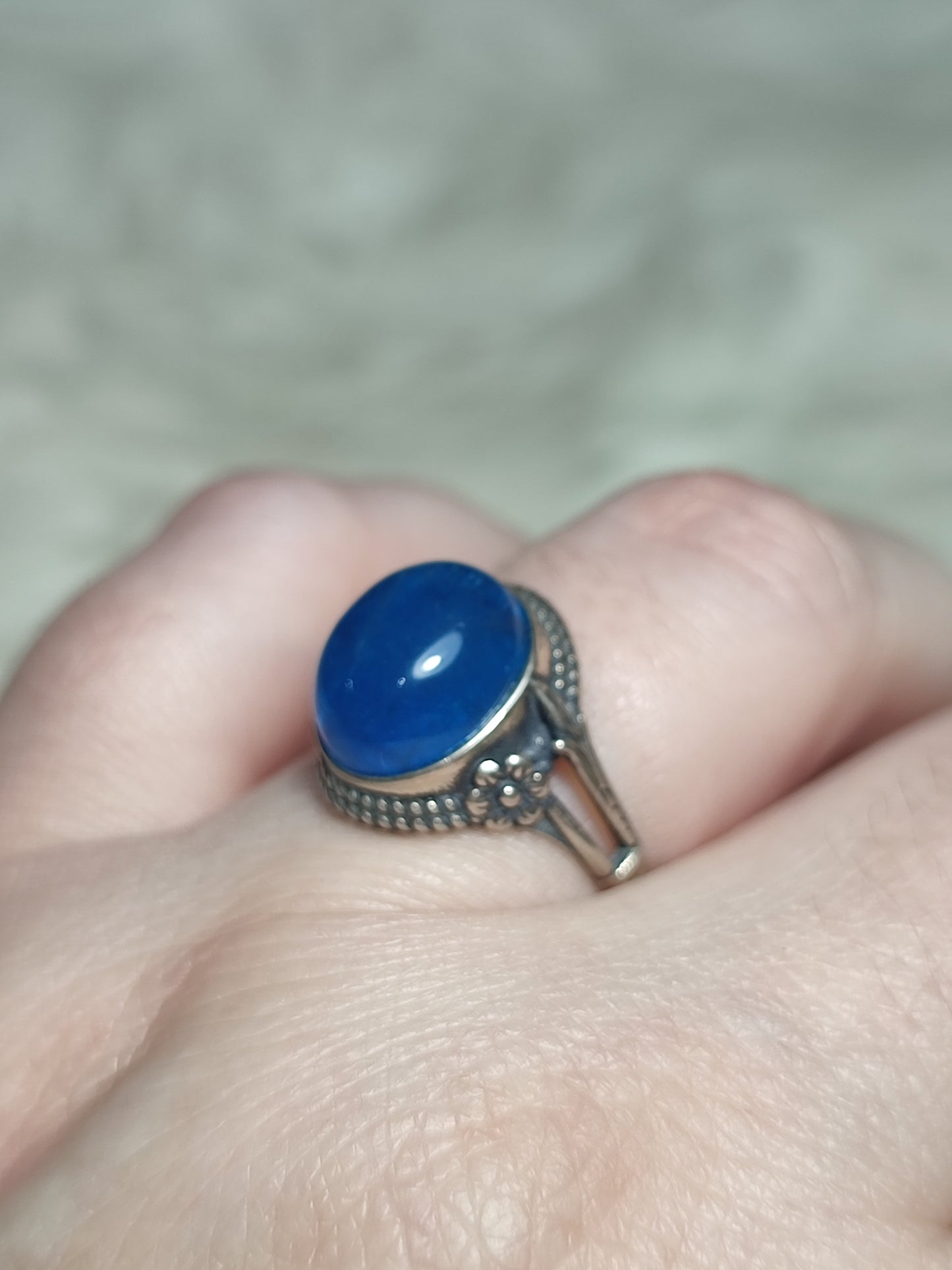 Anillo plata 925 con apatito alta calidad - ajustable n° 2