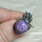 Anillo plata 925 con charoita - ajustable n° 18 kitsune
