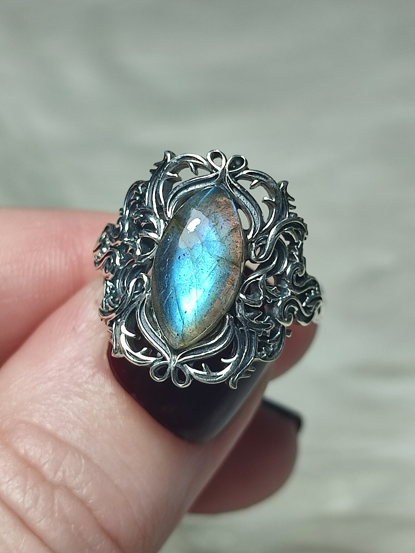 Anillo plata 925 Modelo Victoriano Ajustable