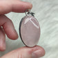 Colgante baño de plata con cuarzo rosa intenso - N° 26