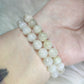 Pulsera elástica bolas 8 mm - Piedra Luna Silky Extra