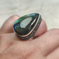 Anillo baño de plata y Labradorita V3