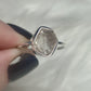 Anillo plata de ley 925 con herkimer - 18 mm diámetro