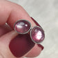 Pendientes plata 925 con mica morada n° 351