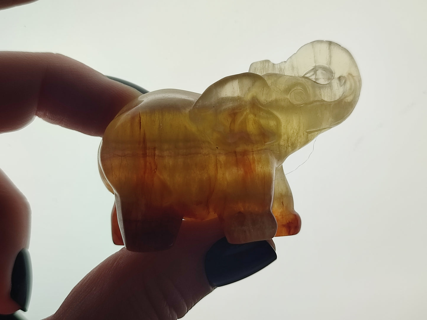 Elefante de la suerte - Flúorita