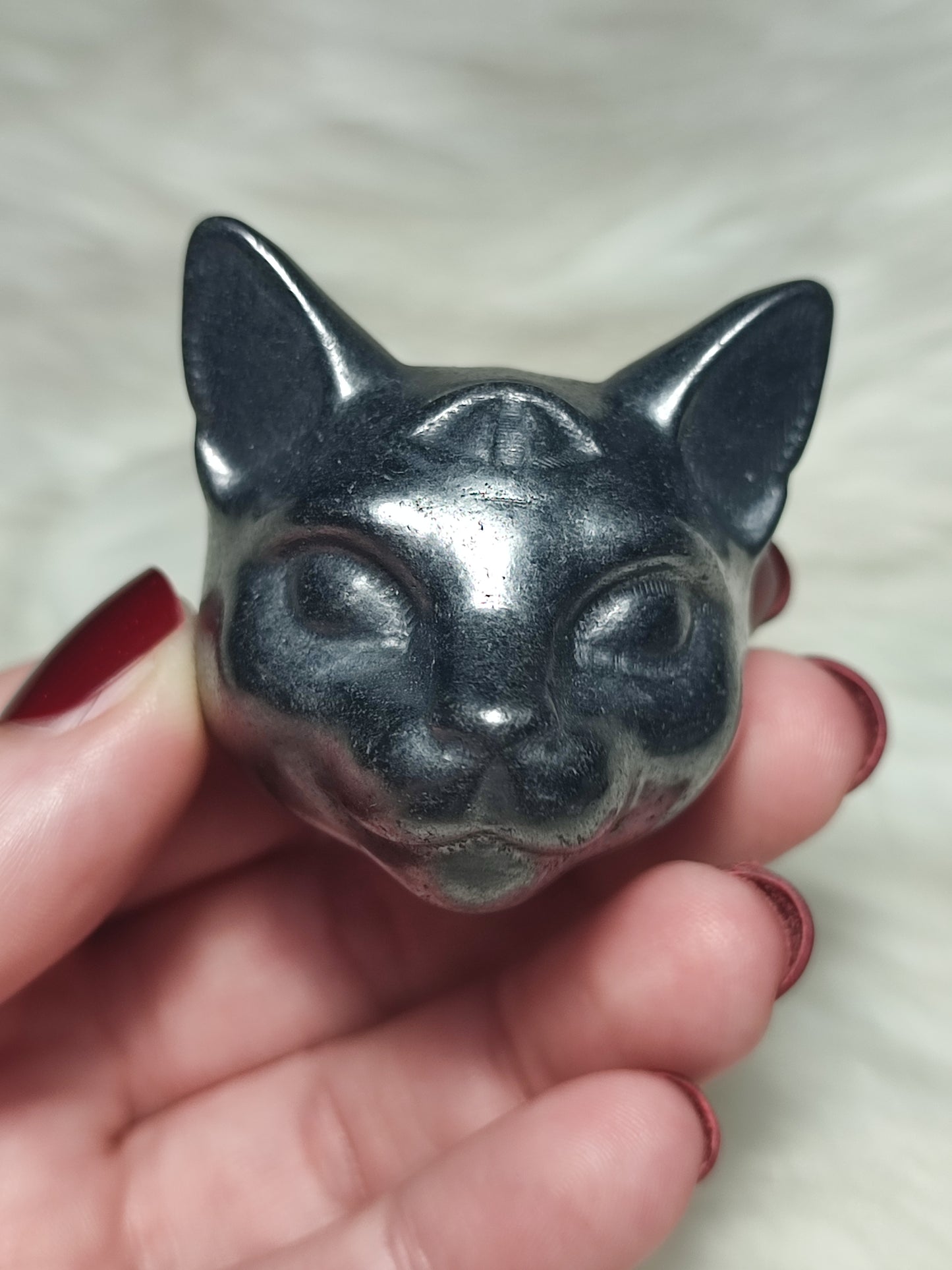 Cabeza Gato Bastet Shungit
