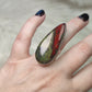 Anillo baño de plata con jaspe sangre de dragón N°15