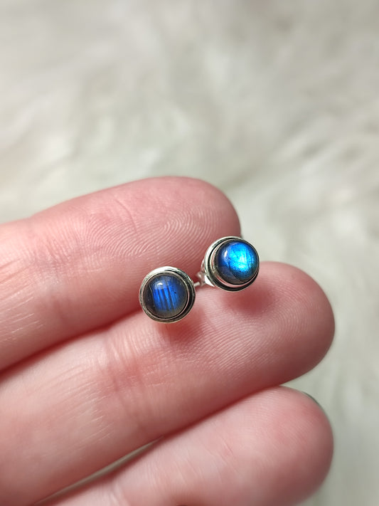 Pendientes plata 925 con modelo boton - varios