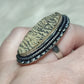 Anillo baño de plata con ágata alemana - ref.50