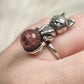 Anillo plata de ley 925 con cuarzo jardin chamanico n° 1