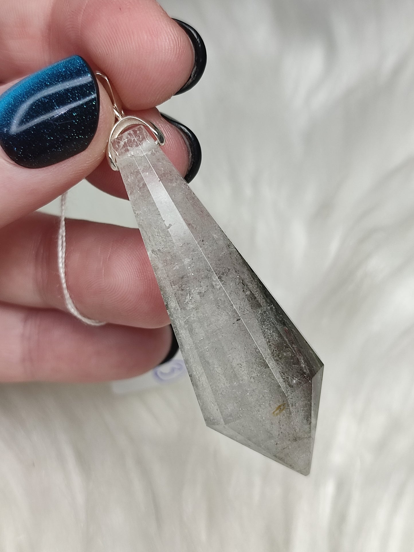 Colgante plata 925 péndulo vogel 12 caras - cuarzo jardín 3