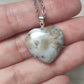 Colgante plata 925 con corazón jaspe océano - Video