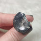 Anillo baño de plata con amonite fosil N°1