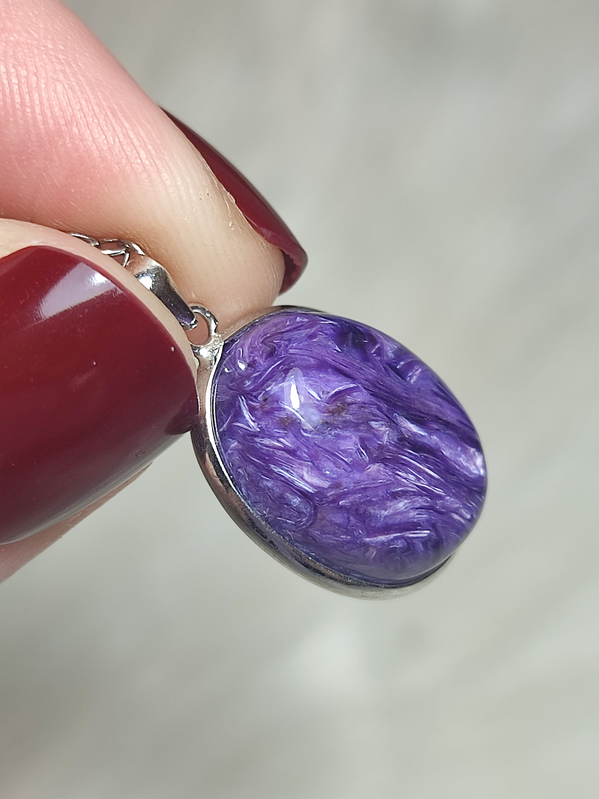 Colgante plata 925 con charolita núm 137