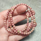 Pulsera elástica bolas 4 mm - Rodonita