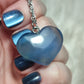 Collar fluorita azul - corazón 105