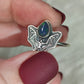 Anillo plata de ley 925 con ópalo negro n° 48