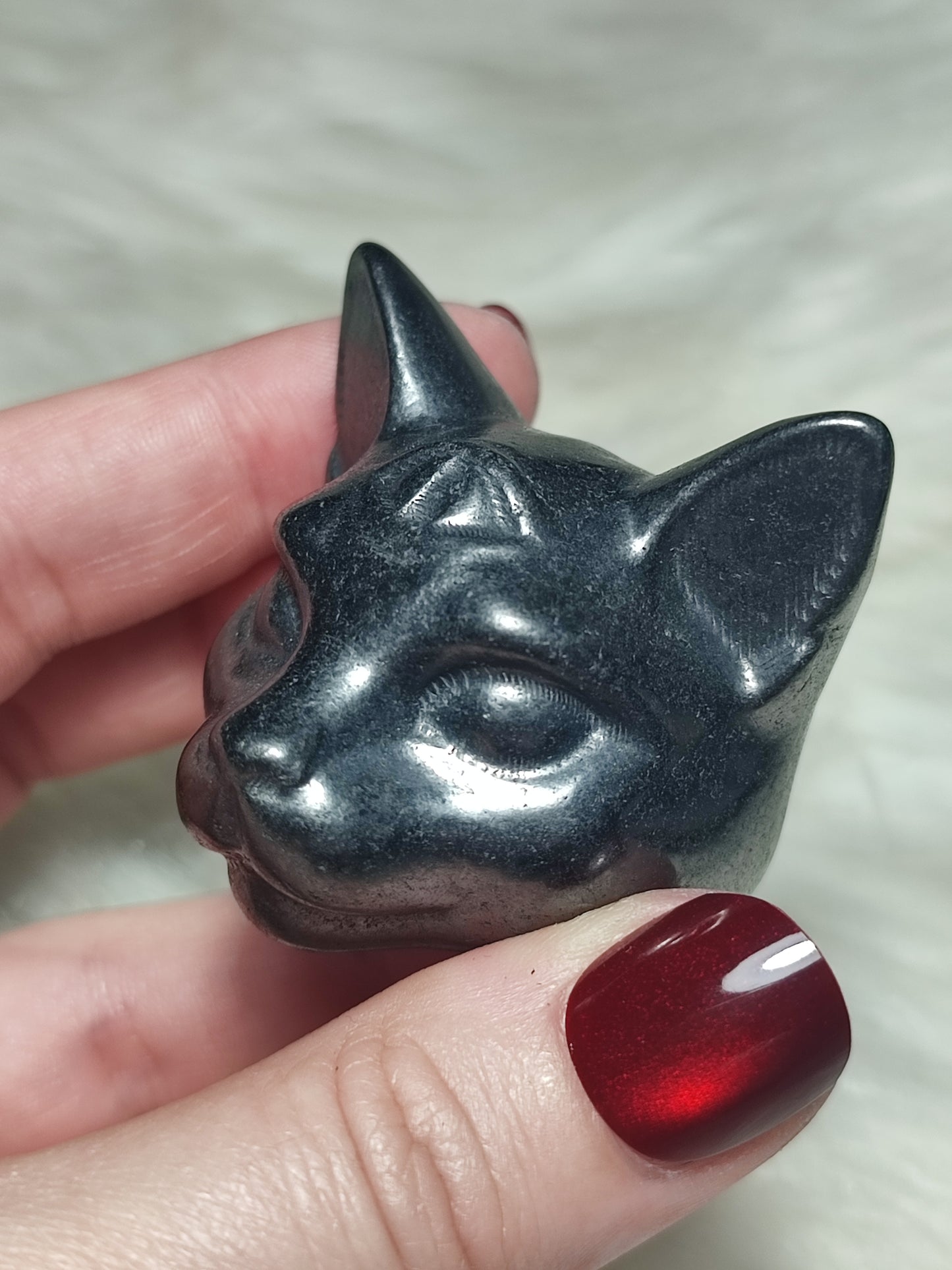 Cabeza Gato Bastet Shungit
