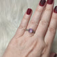 Anillo plata de ley 925 con amatista facetada y tallada n° 51