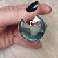Colgante luna baño de plata con Labradorita n° 101
