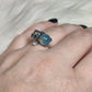 Anillo plata de ley 925 con aguamarina - Dragón bebé 305