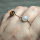 Anillo plata 925 piedra luna o ojo de Tigre - Modelo Destino