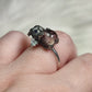 Anillo plata de ley 925 con cuarzo jardín - Dragón bebé 303