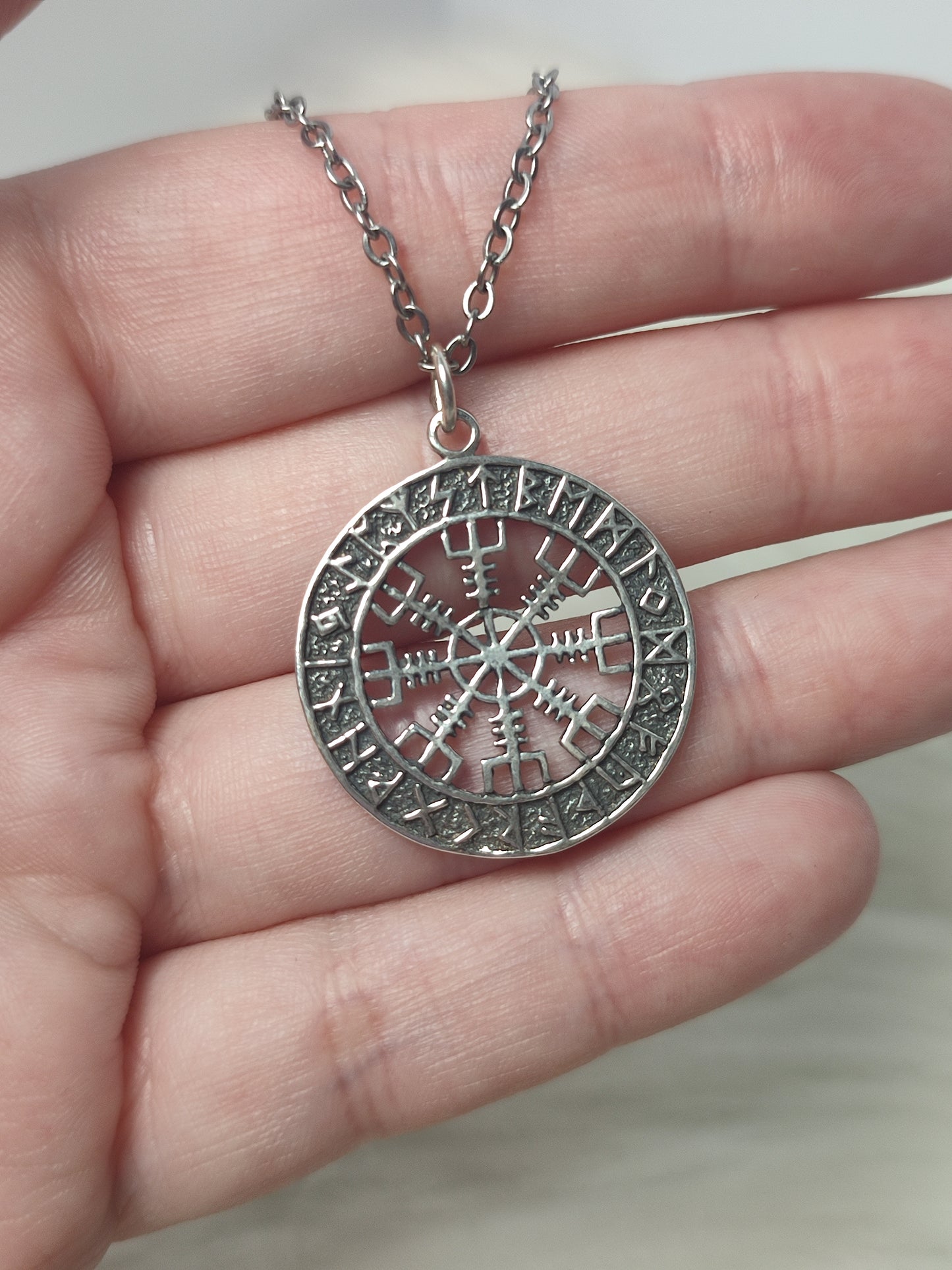 Colgante plata 925 - aegishjalmur - Runa Vikinga
