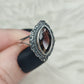 Anillo plata 925 con cuarzo ahumado facetado - ajustable n° 7