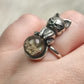 Anillo plata de ley 925 con cuarzo jardin chamanico n° 7