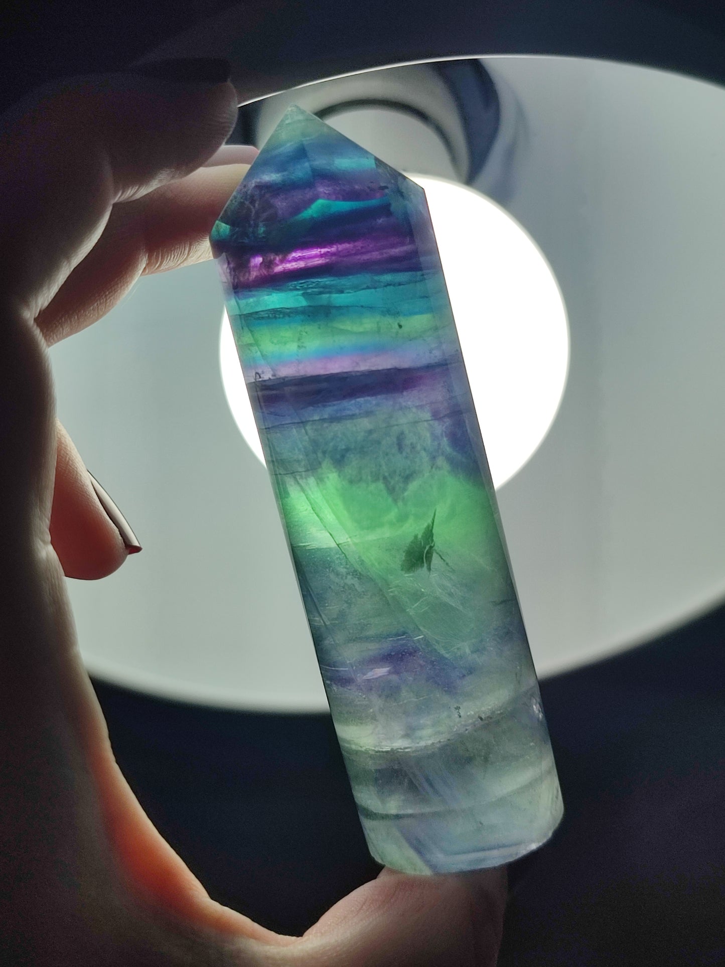 Punta flúorita multicolor alta calidad 103 - Video