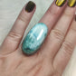 Anillo baño de plata larimar AP