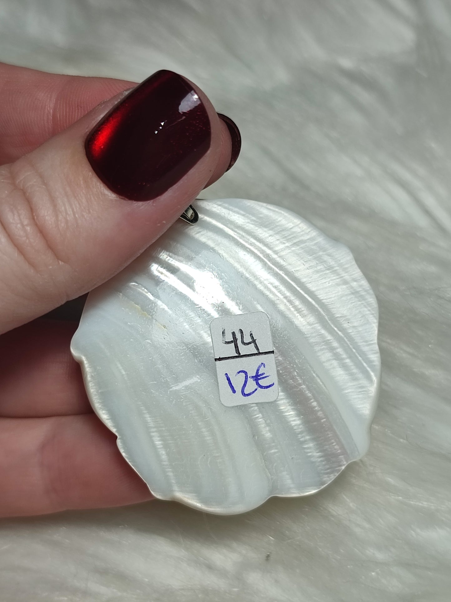 Colgante plata de ley 925 con flor de nácar n° 44